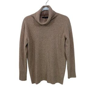 Charter‎ Club Women Size PM Luxury 100% Cashmere Turtleneck Camel Brown Sweater